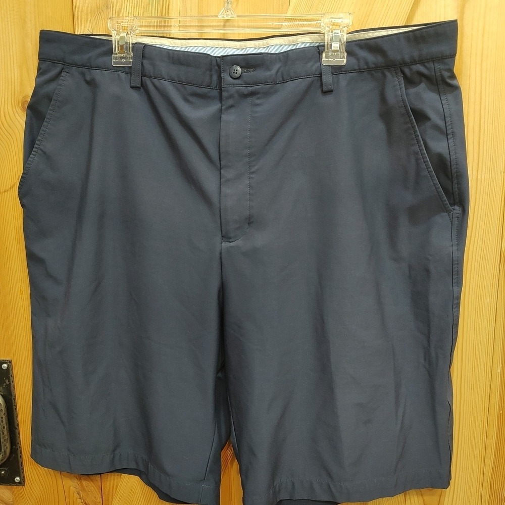 FOOTJOY Performance Knit Shorts Men Sz 42 Stretch Waistband Navy Blue